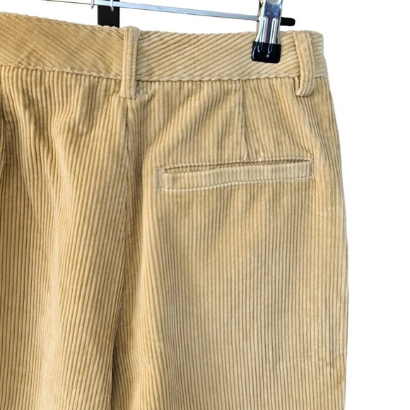 Aritzia Wilfred  Free Lennox Pant Corduroy Size 4 High Rise Tan Pleated - Picture 8 of 8